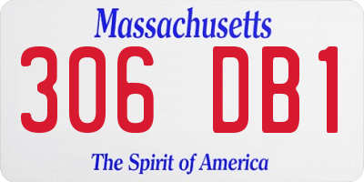 MA license plate 306DB1