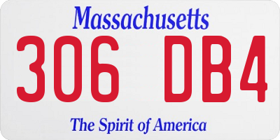 MA license plate 306DB4