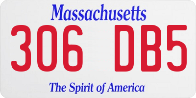 MA license plate 306DB5