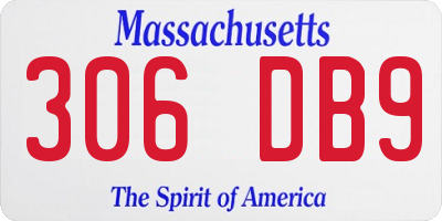 MA license plate 306DB9