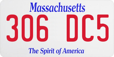 MA license plate 306DC5