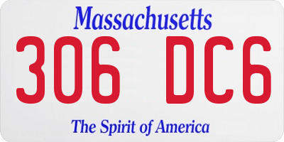 MA license plate 306DC6