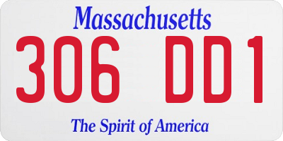 MA license plate 306DD1