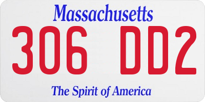 MA license plate 306DD2
