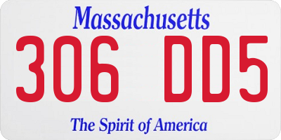 MA license plate 306DD5