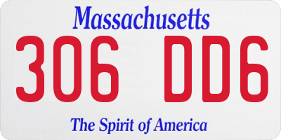 MA license plate 306DD6