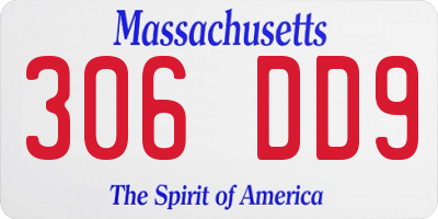 MA license plate 306DD9