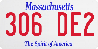 MA license plate 306DE2