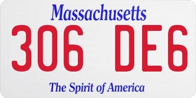MA license plate 306DE6