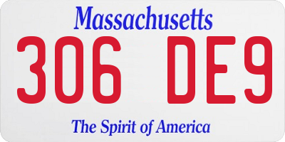 MA license plate 306DE9