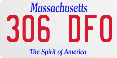 MA license plate 306DF0