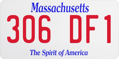 MA license plate 306DF1