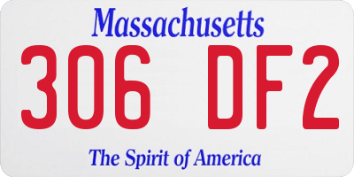 MA license plate 306DF2