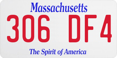 MA license plate 306DF4