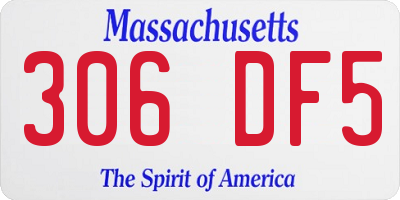 MA license plate 306DF5