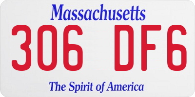 MA license plate 306DF6