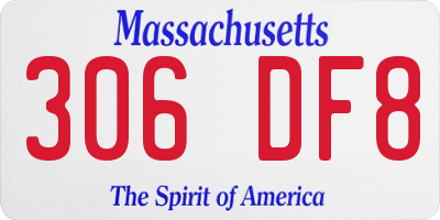 MA license plate 306DF8