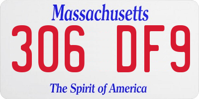 MA license plate 306DF9