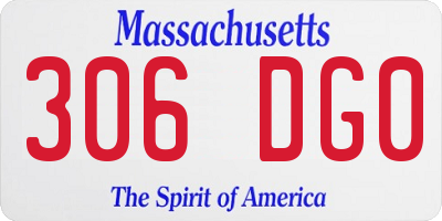 MA license plate 306DG0