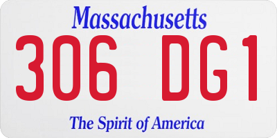 MA license plate 306DG1