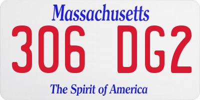 MA license plate 306DG2