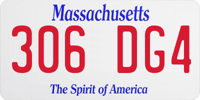 MA license plate 306DG4