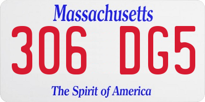 MA license plate 306DG5