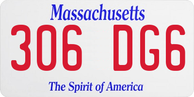 MA license plate 306DG6