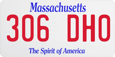 MA license plate 306DH0
