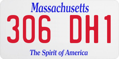 MA license plate 306DH1