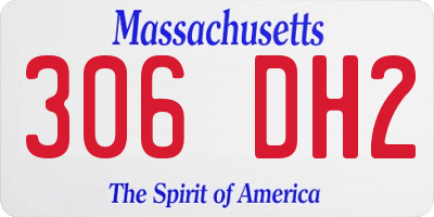 MA license plate 306DH2