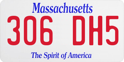 MA license plate 306DH5