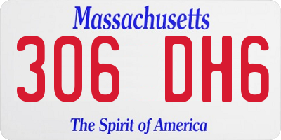 MA license plate 306DH6