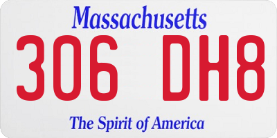 MA license plate 306DH8