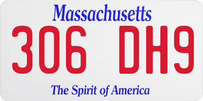 MA license plate 306DH9
