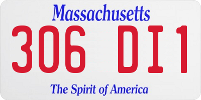 MA license plate 306DI1