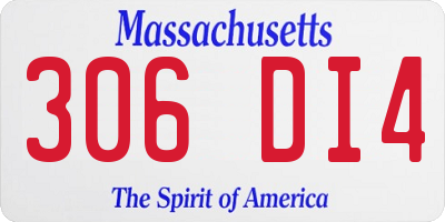 MA license plate 306DI4