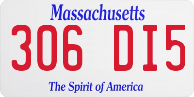 MA license plate 306DI5