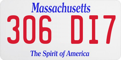 MA license plate 306DI7