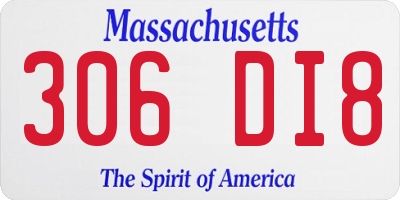 MA license plate 306DI8