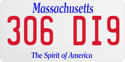 MA license plate 306DI9