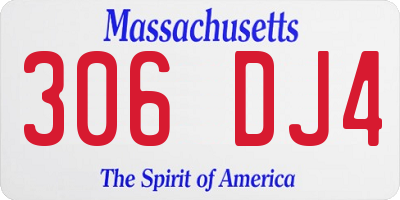 MA license plate 306DJ4