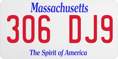 MA license plate 306DJ9