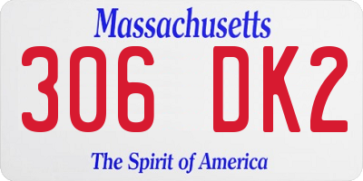 MA license plate 306DK2
