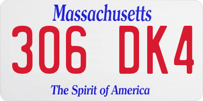 MA license plate 306DK4