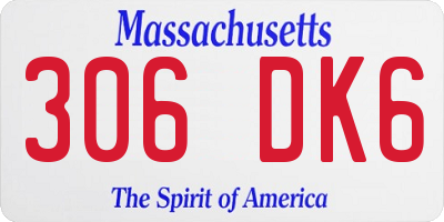 MA license plate 306DK6