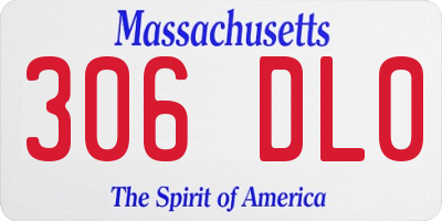 MA license plate 306DL0