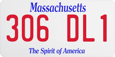 MA license plate 306DL1