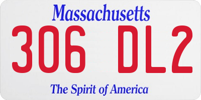 MA license plate 306DL2
