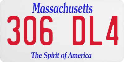 MA license plate 306DL4